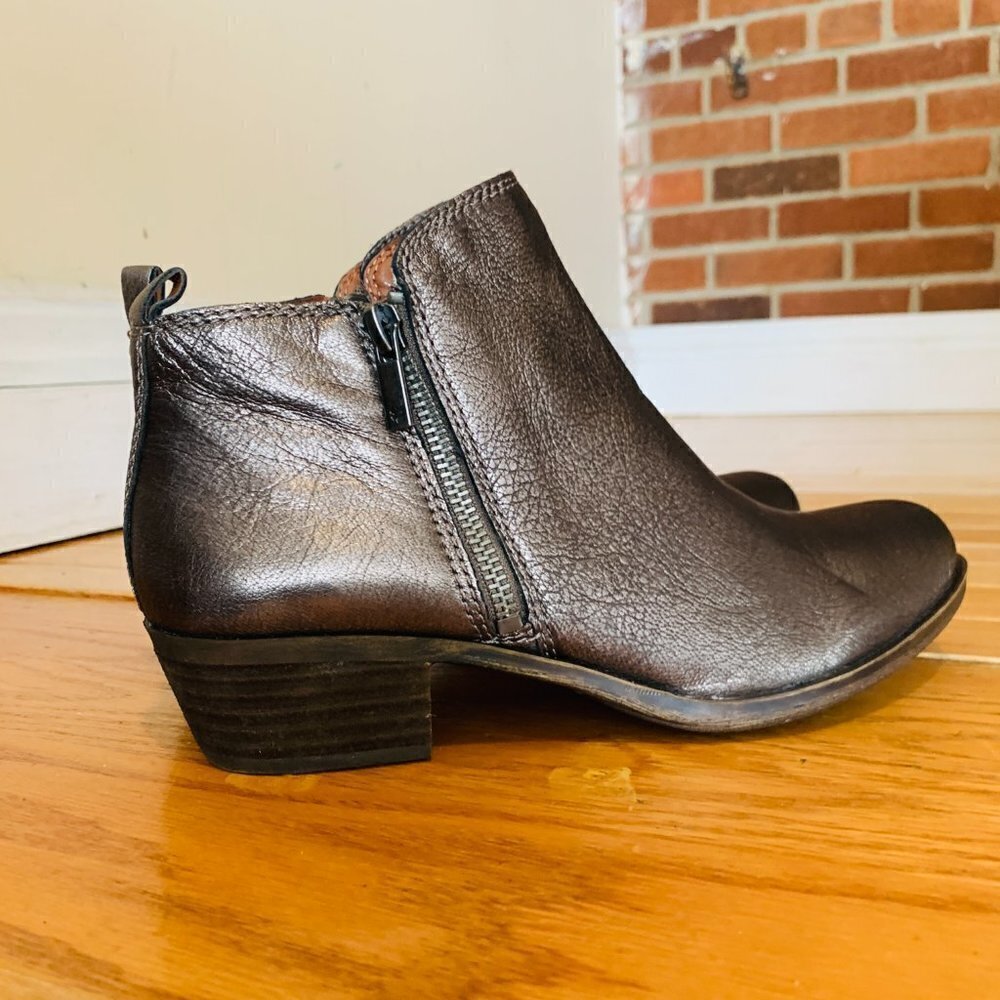 LUCKY BRAND SHOES BOOTS BOOTIES HEEL Size 7.5 37.5 M EXCELLENT - Picture 11 of 14